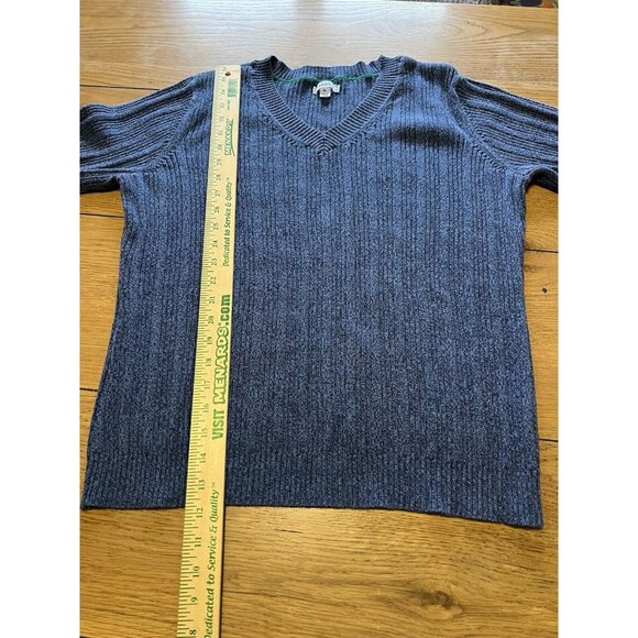 IZOD Women's Long Sleeve Blue V Neck Sweater Size XL Preppy Designer Classic - Picture 4 of 11